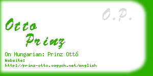 otto prinz business card